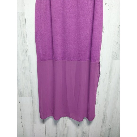 LANE BRYANT 14/16 SPICY ORCHID Linen Chiffon Sleeveless Maxi Dress - Picture 2 of 8